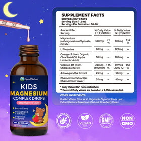 GparkNature Complément Alimentaire Liquide Magnésium 2FL Oz avec verre