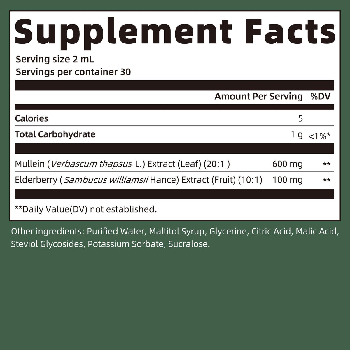 GPGP GreenPeople Gouttes de Mullein 600mg dans un verre d'eau