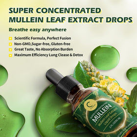 GPGP GreenPeople Gouttes de Mullein 600mg sur une table en bois