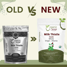 Graines de chardon-marie Organic Way sur fond blanc