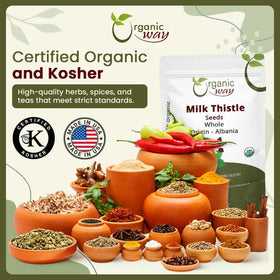 Graines de Chardon-Marie Organic Way utilisées dans un smoothie