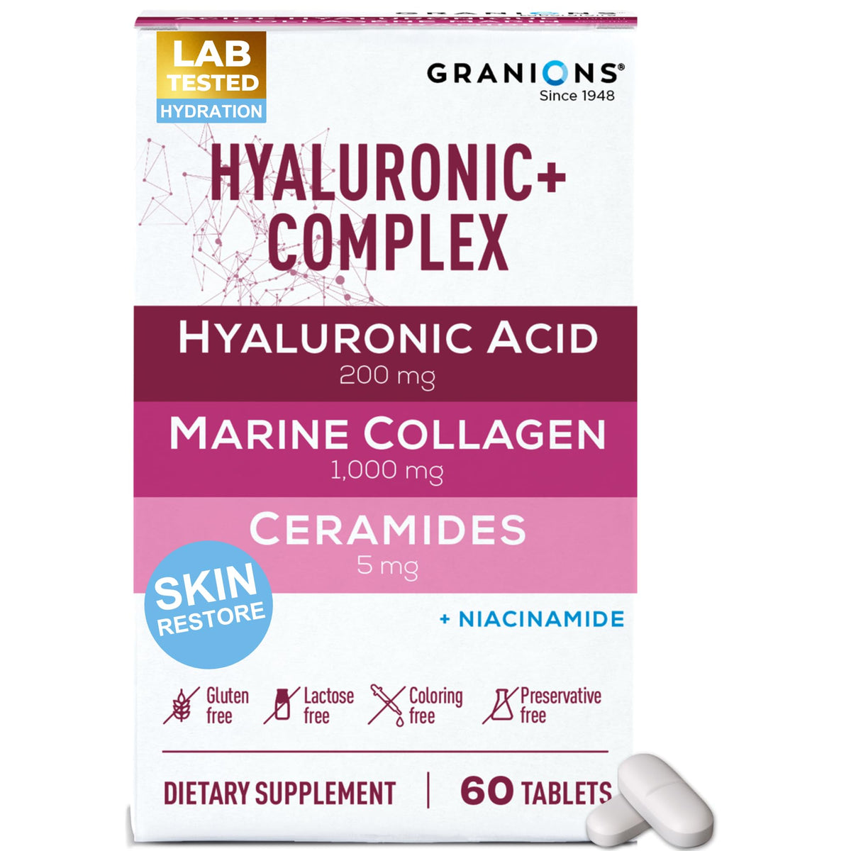 Granions Acide Hyaluronique 200mg comprimés avant ouverture