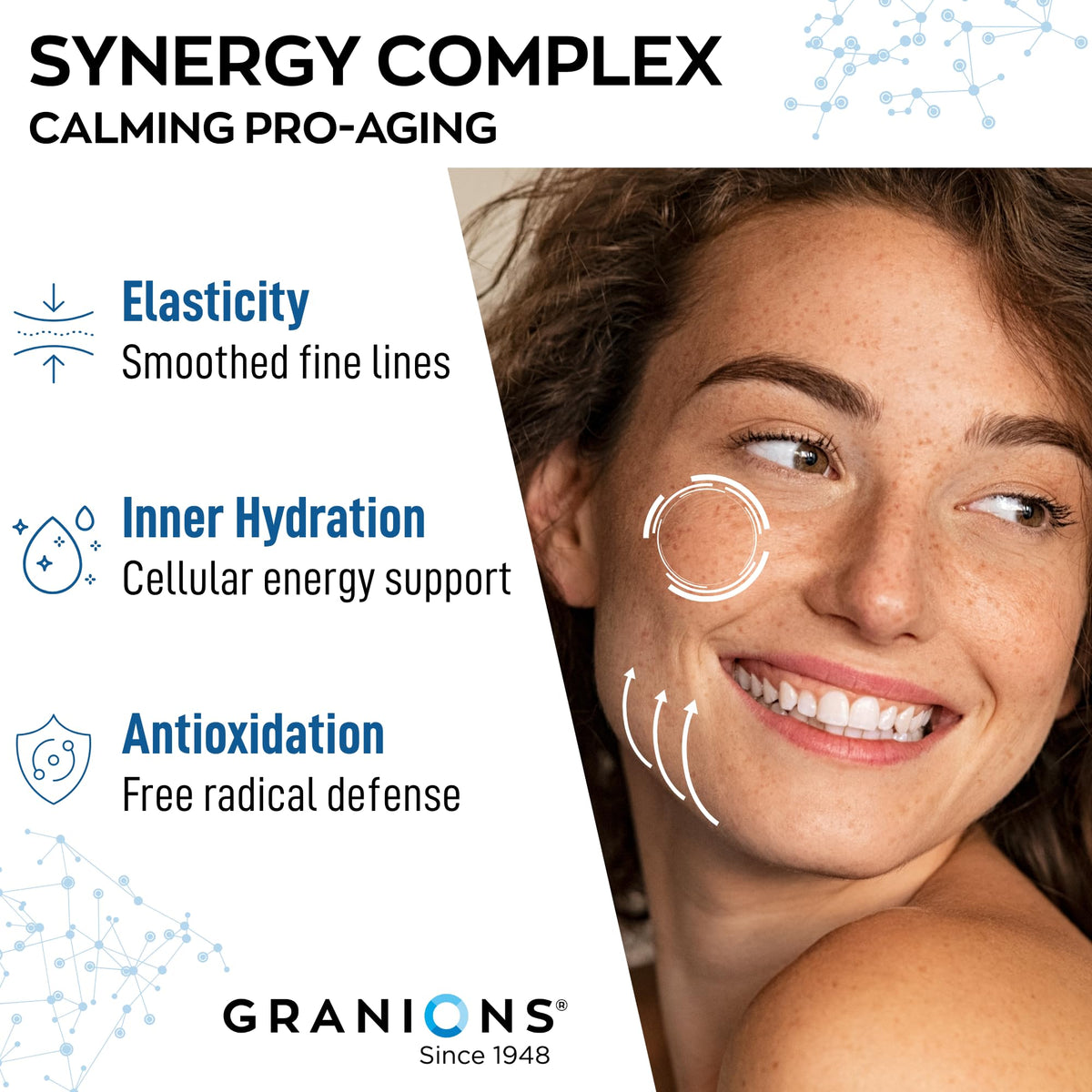 Granions Compléments Alimentaires Collagène Marin 750mg comprimé sur fond blanc