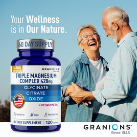 Granions Complexe Magnesium Triple 420 mg with lifestyle background