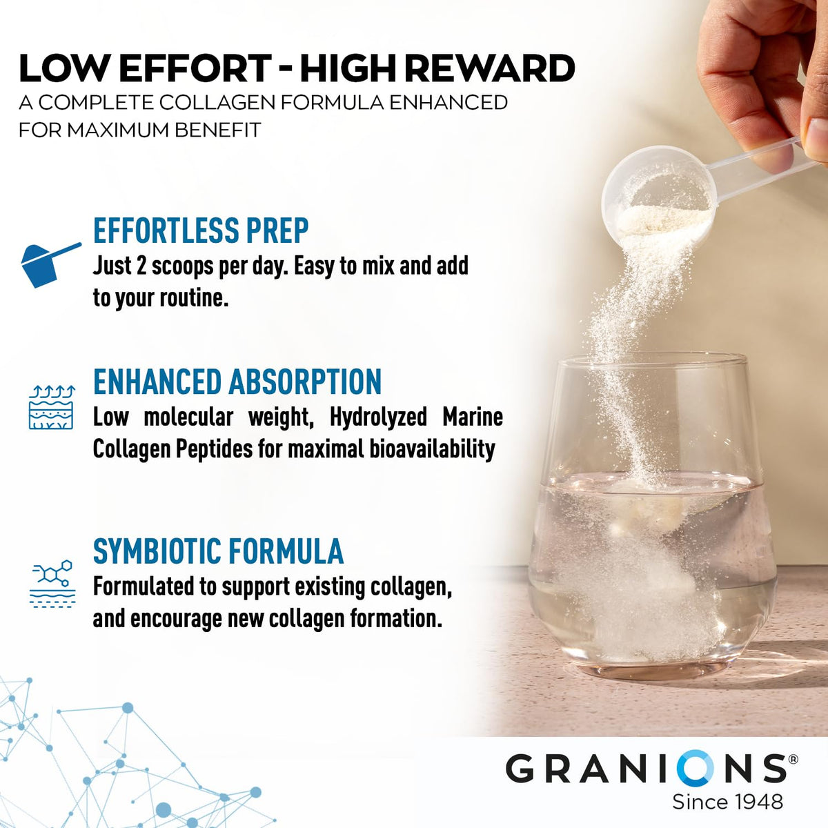 Granions Poudre de Collagène Marin Non Aromatisée 10g ingrédients