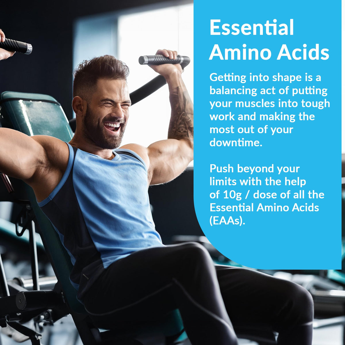 Granite Poudre Aminos Essentiels Saveur Pomme Verte avec accessoires de sport