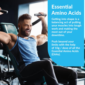 Granite Poudre Aminos Essentiels Saveur Pomme Verte avec accessoires de sport