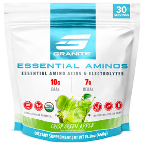 Granite Supplements Poudre d'Aminos Essentiels Saveur Pomme Verte devant