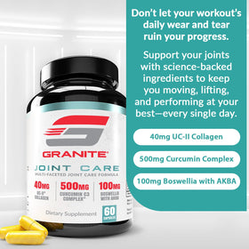 Granite Supplements Soutien Articulaire UC-II Collagène 60ct avec des ingrédients naturels