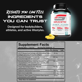 Granite Supplements Soutien Articulaire UC-II Collagène 60ct côté