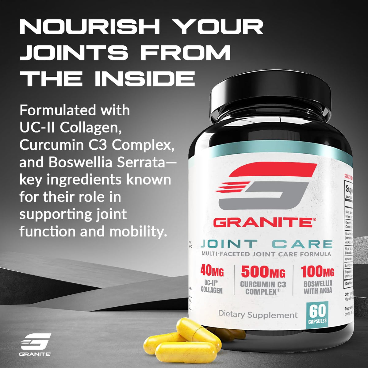 Granite Supplements Soutien Articulaire UC-II Collagène 60ct vue arrière