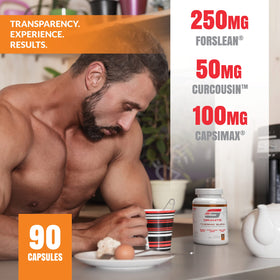 Granite Thermo Burn capsule ouverte montrant la taille