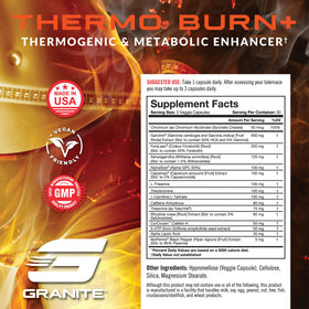 Granite Thermo Burn présentation avec d'autres compléments alimentaires