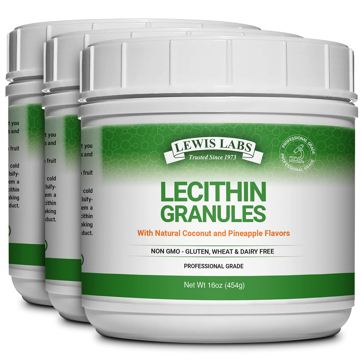 Granules de Lécithine Lewis Labs 16 oz, vue de face