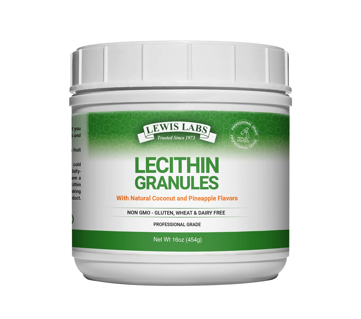 Granules de lécithine Lewis Labs 549g vue de face