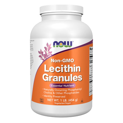 Granulés de lécithine NOW Foods 531 g, vue de face