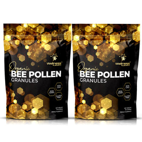 Granules de pollen d'abeille bio WELLNESS LABSRX, paquet avant