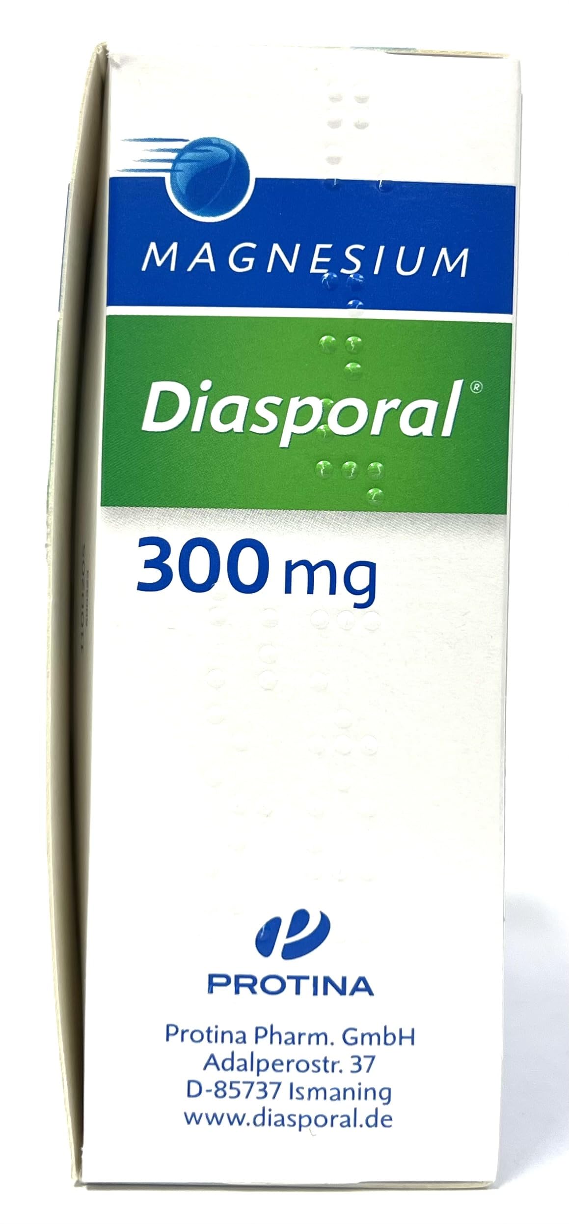 Granules de Protina Magnésium Diasporal 300mg dans un verre d'eau