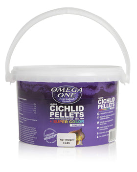 Granulés Omega One Super Color Cichlid Sinking 1496g vue de face