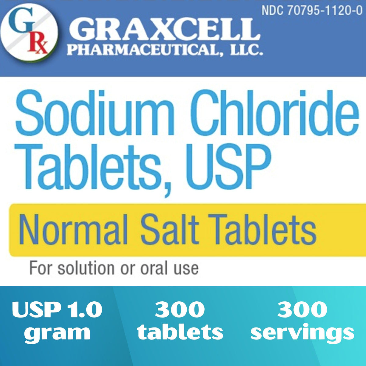 Graxcell Comprimés de Chlorure de Sodium 1g - Détail des comprimés