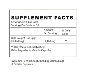 GRAZIN HEALTH Capsules d'Œufs de Poisson 2400mg - vue arrière