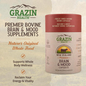 GRAZIN HEALTH Capsules de Cerveau ouvertes avec contenu visible