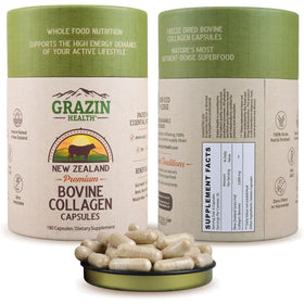 GRAZIN HEALTH Capsules de Collagène Bovin 3000mg vue de face