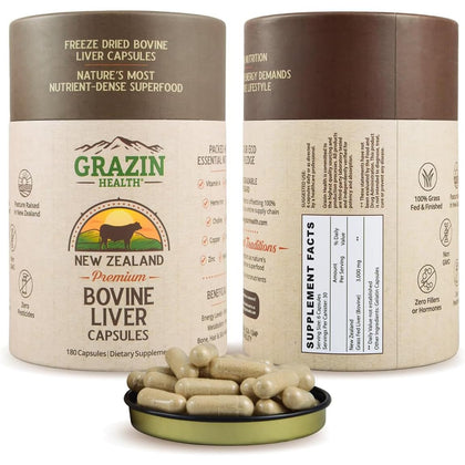 GRAZIN HEALTH Foie de Boeuf 3000mg gélules vue de face