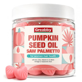 GREABBY Huile de pépins de courge avec Saw Palmetto 120 gélules vue de face