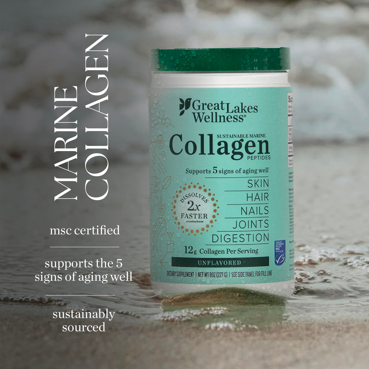 Great Lakes Gelatin Collagène Marin Durable 299g en cuisine