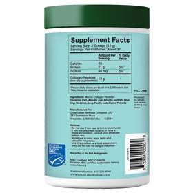 Great Lakes Gelatin Collagène Marin Durable 299g étiquette