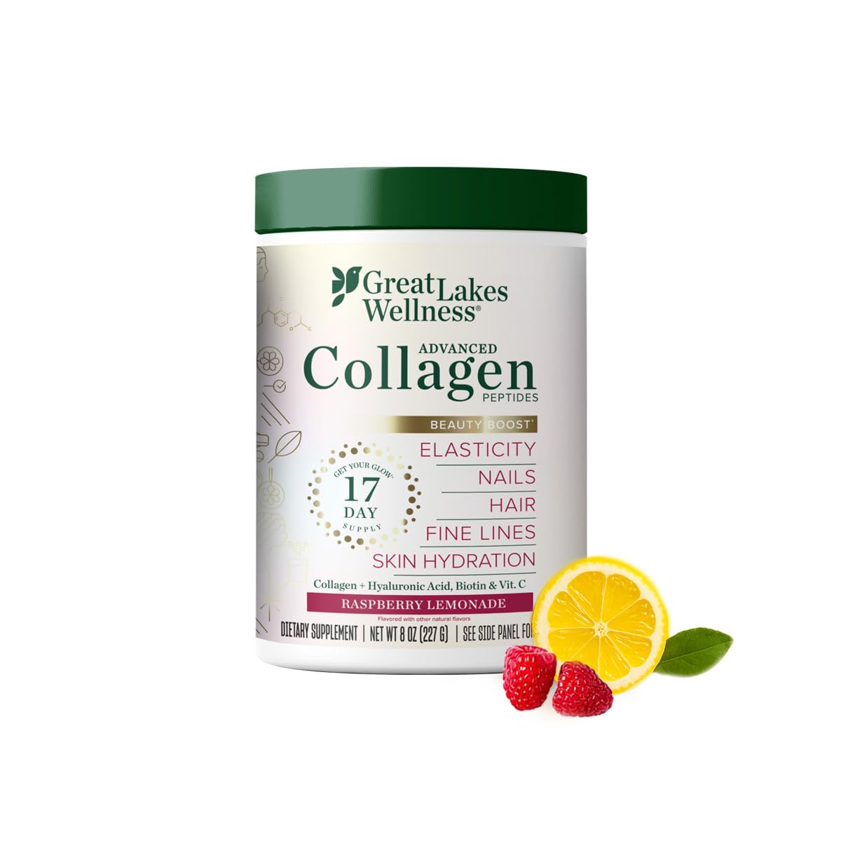 Great Lakes Gelatin Collagène Peptides Avancé 290g vue avant