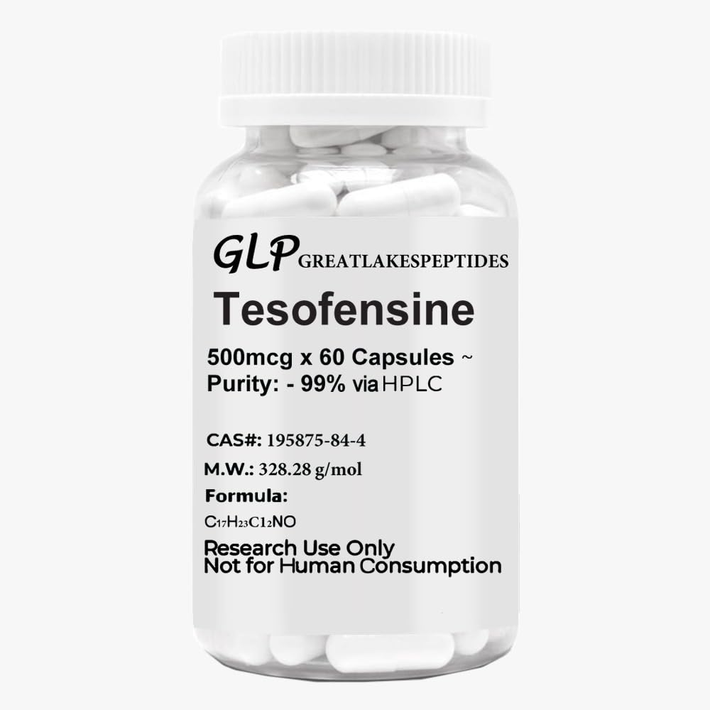 GreatLakesPeptides Tesofensine 500mcg 60 Capsules front view