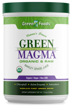 Green Foods Green Magma poudre d'herbe d'orge vue de face