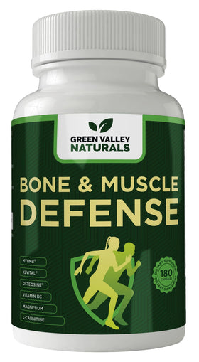 GREEN VALLEY NATURALS Complément Alimentaire Défense Os & Muscles 1500 mg, vue de face