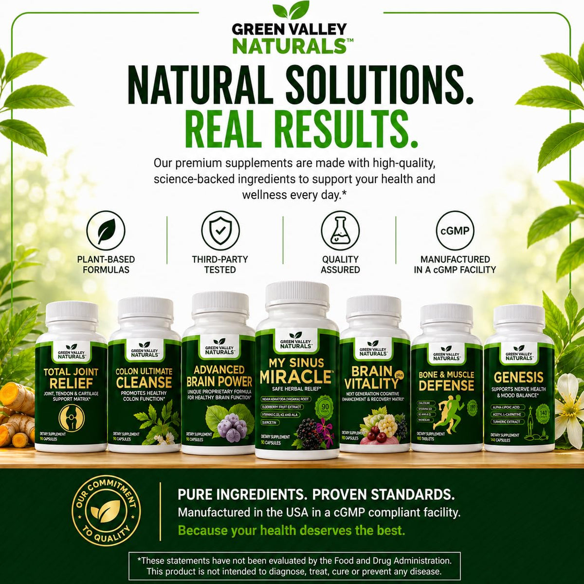 GREEN VALLEY NATURALS Stem Cell Restore - vue des ingrédients en gros plan
