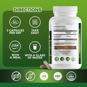 GreeNatr Ginkgo Biloba et Ginseng Panax capsules sur fond blanc