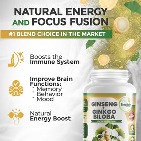 GreeNatr Ginkgo Biloba & Ginseng Rouge 771g vue de côté