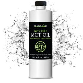 GreenIVe Huile MCT 100% pure C8 C10 bouteille de 473 ml vue avant