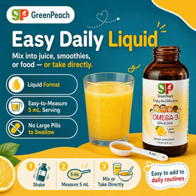 GreenPeach Omega 3 pour Enfants avec des fruits frais