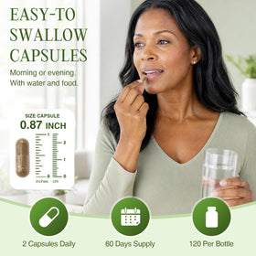 GREENPEOPLE Compléments Alimentaires Ménopause 120 Capsules Végétales sur une table