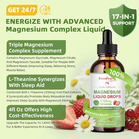 GREENPEOPLE Magnésium Liquide 17-en-1 flacon en main