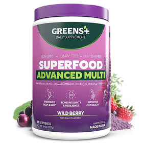 Greens+ Advanced Multi Wild Berry Poudre Superaliment 408g vue de face