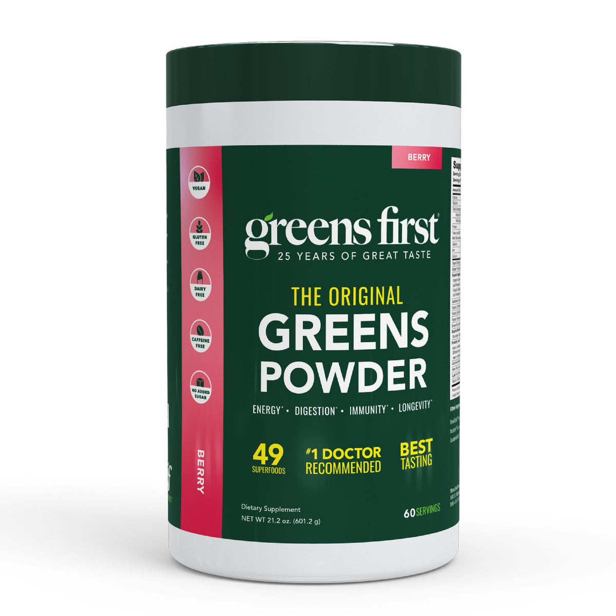 Greens First Poudre de Super-aliments Berry 60 Servings 699g vue avant