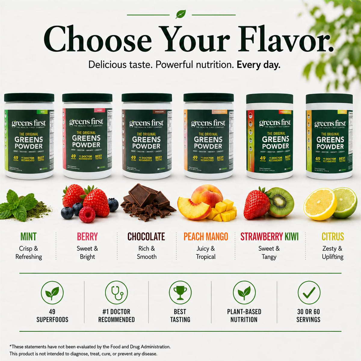 Greens First Poudre de Super-aliments Berry, vue latérale du produit