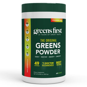 Greens First Poudre de Super-aliments Fraise Kiwi 592g vue de face