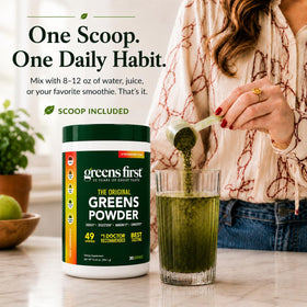 Greens First Poudre de Superaliments, étiquette détaillant les ingrédients
