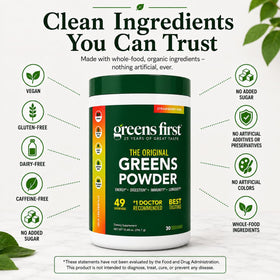 Greens First Poudre de Superaliments, mélange dans un verre d'eau