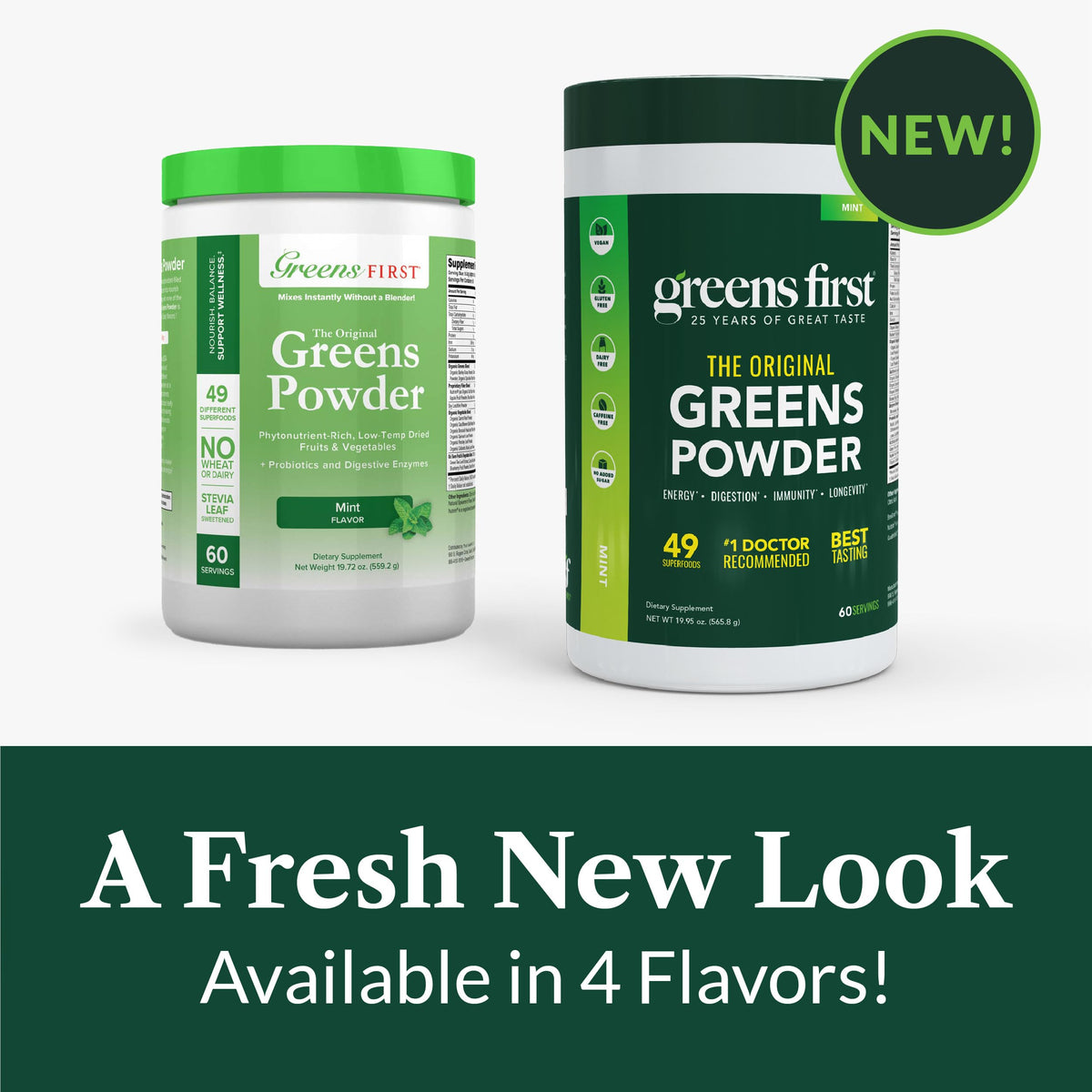 Greens First Poudre de Superaliments Menthe étiquette et informations nutritionnelles