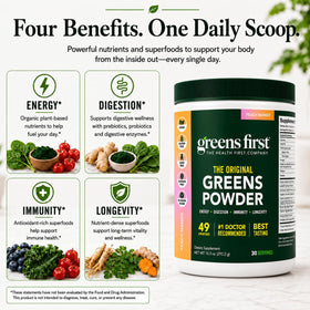 Greens First Poudre de Superaliments Originale 386g avec fruits et légumes